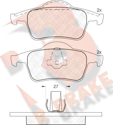 R Brake RB1298 - Brake Pad Set, disc brake www.autospares.lv