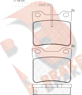 R Brake RB1241 - Bremžu uzliku kompl., Disku bremzes autospares.lv