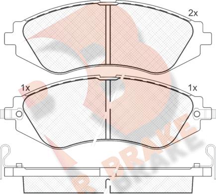 R Brake RB1263 - Тормозные колодки, дисковые, комплект www.autospares.lv