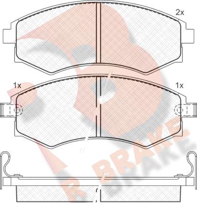 R Brake RB1267 - Bremžu uzliku kompl., Disku bremzes autospares.lv