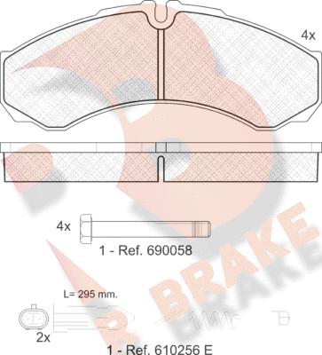 R Brake RB1208-200 - Bremžu uzliku kompl., Disku bremzes www.autospares.lv