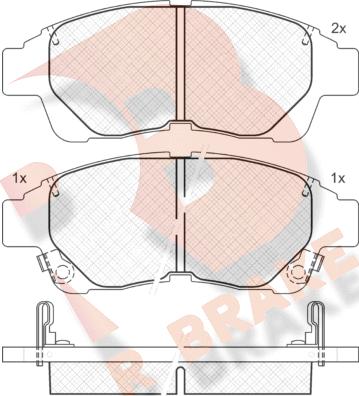 R Brake RB1210 - Brake Pad Set, disc brake www.autospares.lv