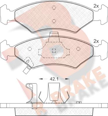 R Brake RB1231 - Bremžu uzliku kompl., Disku bremzes autospares.lv