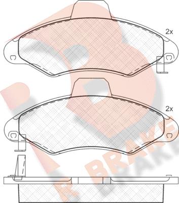 R Brake RB1229 - Bremžu uzliku kompl., Disku bremzes autospares.lv