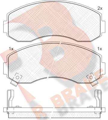 R Brake RB1224 - Bremžu uzliku kompl., Disku bremzes www.autospares.lv