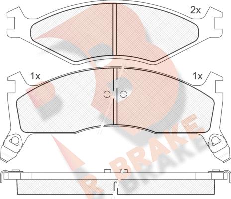 R Brake RB1270 - Bremžu uzliku kompl., Disku bremzes autospares.lv