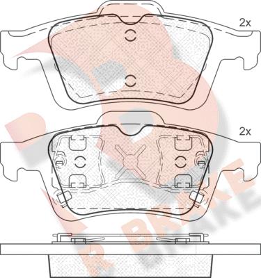 R Brake RB1743 - Тормозные колодки, дисковые, комплект www.autospares.lv