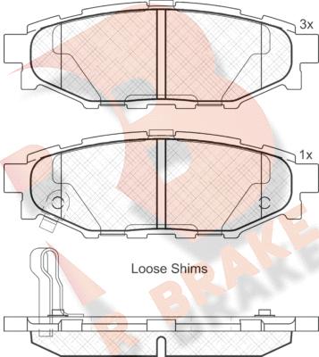 R Brake RB1759 - Brake Pad Set, disc brake www.autospares.lv