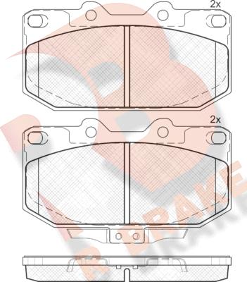 R Brake RB1755 - Brake Pad Set, disc brake www.autospares.lv