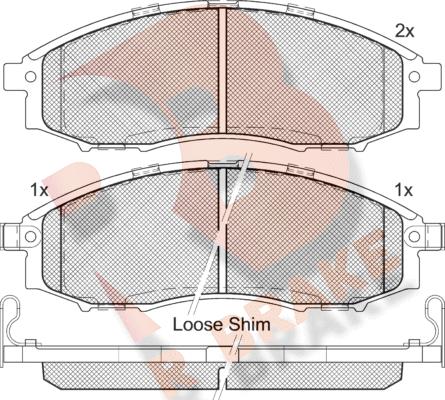 R Brake RB1703 - Bremžu uzliku kompl., Disku bremzes www.autospares.lv