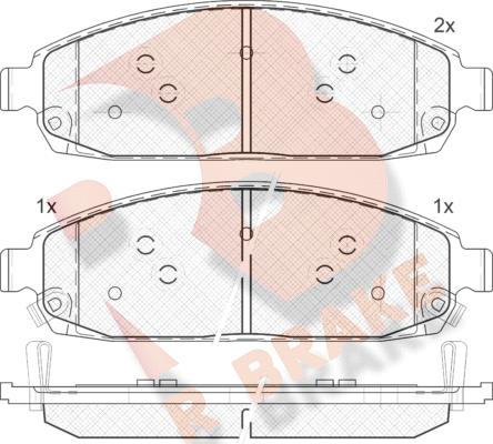 R Brake RB1713 - Bremžu uzliku kompl., Disku bremzes autospares.lv