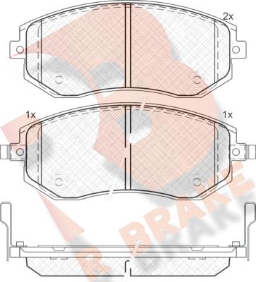 R Brake RB1717 - Bremžu uzliku kompl., Disku bremzes autospares.lv