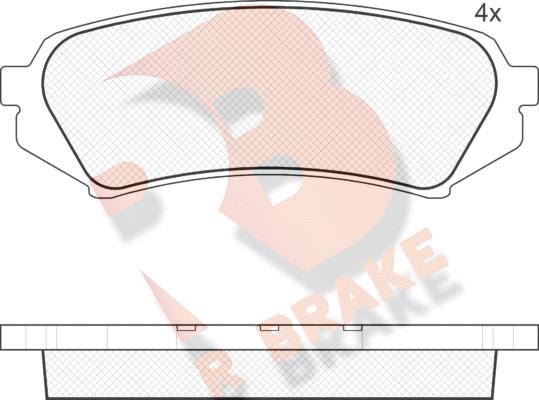 R Brake RB1734 - Brake Pad Set, disc brake www.autospares.lv