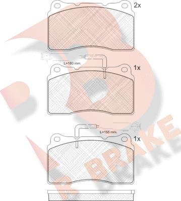 R Brake RB1730 - Bremžu uzliku kompl., Disku bremzes autospares.lv