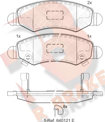 R Brake RB1731 - Тормозные колодки, дисковые, комплект www.autospares.lv