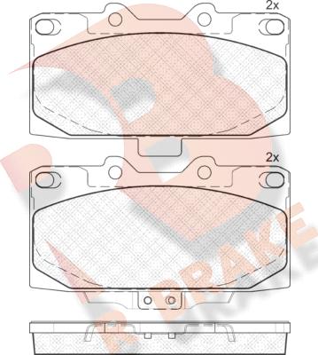 R Brake RB1733 - Тормозные колодки, дисковые, комплект www.autospares.lv