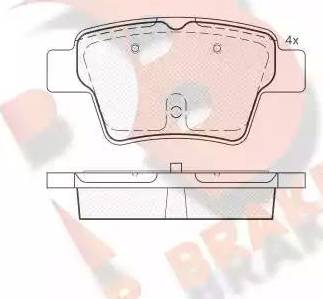 R Brake RB1729 - Bremžu uzliku kompl., Disku bremzes autospares.lv