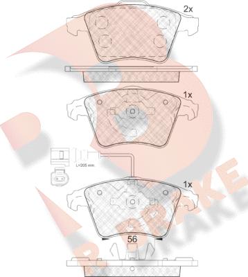 R Brake RB1779 - Bremžu uzliku kompl., Disku bremzes www.autospares.lv