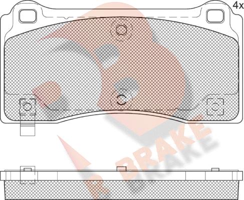 R Brake RB2406 - Bremžu uzliku kompl., Disku bremzes www.autospares.lv