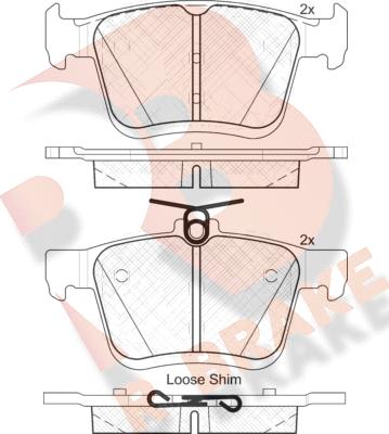 R Brake RB2099 - Тормозные колодки, дисковые, комплект www.autospares.lv