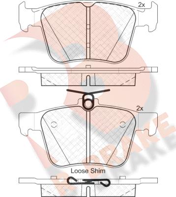 R Brake RB2098 - Тормозные колодки, дисковые, комплект www.autospares.lv