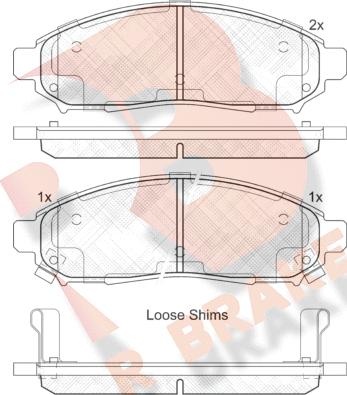 R Brake RB2003-200 - Bremžu uzliku kompl., Disku bremzes www.autospares.lv