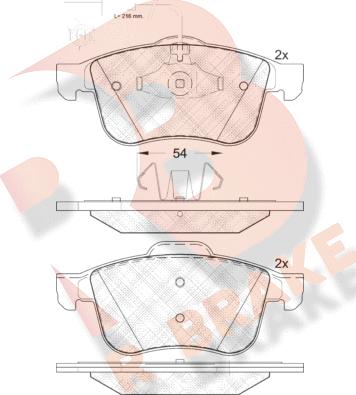 R Brake RB2007 - Bremžu uzliku kompl., Disku bremzes autospares.lv