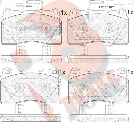 R Brake RB2010 - Bremžu uzliku kompl., Disku bremzes autospares.lv