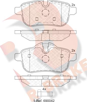 R Brake RB2012 - Bremžu uzliku kompl., Disku bremzes www.autospares.lv