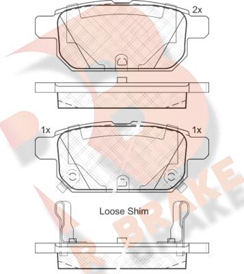 R Brake RB2017 - Bremžu uzliku kompl., Disku bremzes autospares.lv