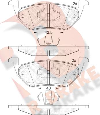 R Brake RB2031 - Bremžu uzliku kompl., Disku bremzes www.autospares.lv