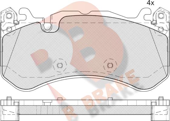 R Brake RB2079-204 - Bremžu uzliku kompl., Disku bremzes autospares.lv