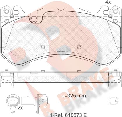 R Brake RB2079-203 - Bremžu uzliku kompl., Disku bremzes www.autospares.lv