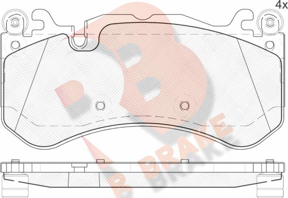 R Brake RB2079 - Bremžu uzliku kompl., Disku bremzes www.autospares.lv