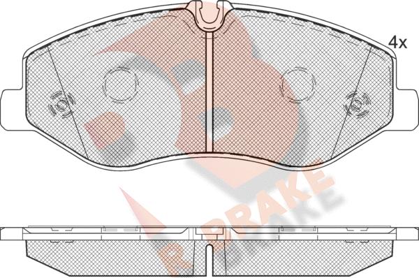 R Brake RB2191 - Bremžu uzliku kompl., Disku bremzes autospares.lv