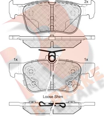 R Brake RB2198-203 - Brake Pad Set, disc brake www.autospares.lv