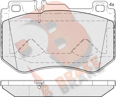 R Brake RB2197 - Bremžu uzliku kompl., Disku bremzes autospares.lv