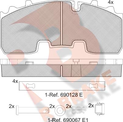 R Brake RB2156-066 - Brake Pad Set, disc brake www.autospares.lv