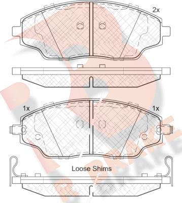 R Brake RB2167 - Bremžu uzliku kompl., Disku bremzes autospares.lv