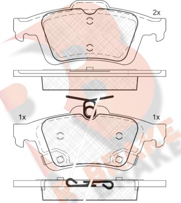 R Brake RB2106 - Bremžu uzliku kompl., Disku bremzes autospares.lv