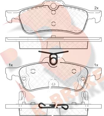 R Brake RB2101 - Bremžu uzliku kompl., Disku bremzes autospares.lv