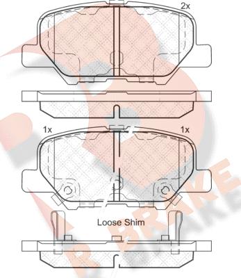 R Brake RB2118 - Bremžu uzliku kompl., Disku bremzes www.autospares.lv