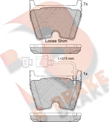 R Brake RB2113-203 - Bremžu uzliku kompl., Disku bremzes www.autospares.lv