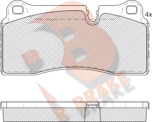 R Brake RB2121-400 - Bremžu uzliku kompl., Disku bremzes www.autospares.lv