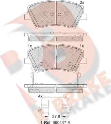 R Brake RB2314 - Bremžu uzliku kompl., Disku bremzes autospares.lv