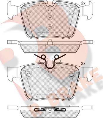 R Brake RB2214 - Bremžu uzliku kompl., Disku bremzes autospares.lv