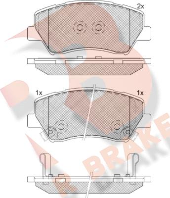 R Brake RB2236-203 - Brake Pad Set, disc brake www.autospares.lv