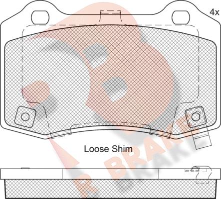 R Brake RB2230 - Bremžu uzliku kompl., Disku bremzes www.autospares.lv