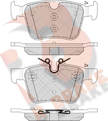 R Brake RB2232 - Bremžu uzliku kompl., Disku bremzes www.autospares.lv