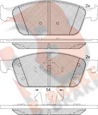 R Brake RB2273 - Bremžu uzliku kompl., Disku bremzes autospares.lv